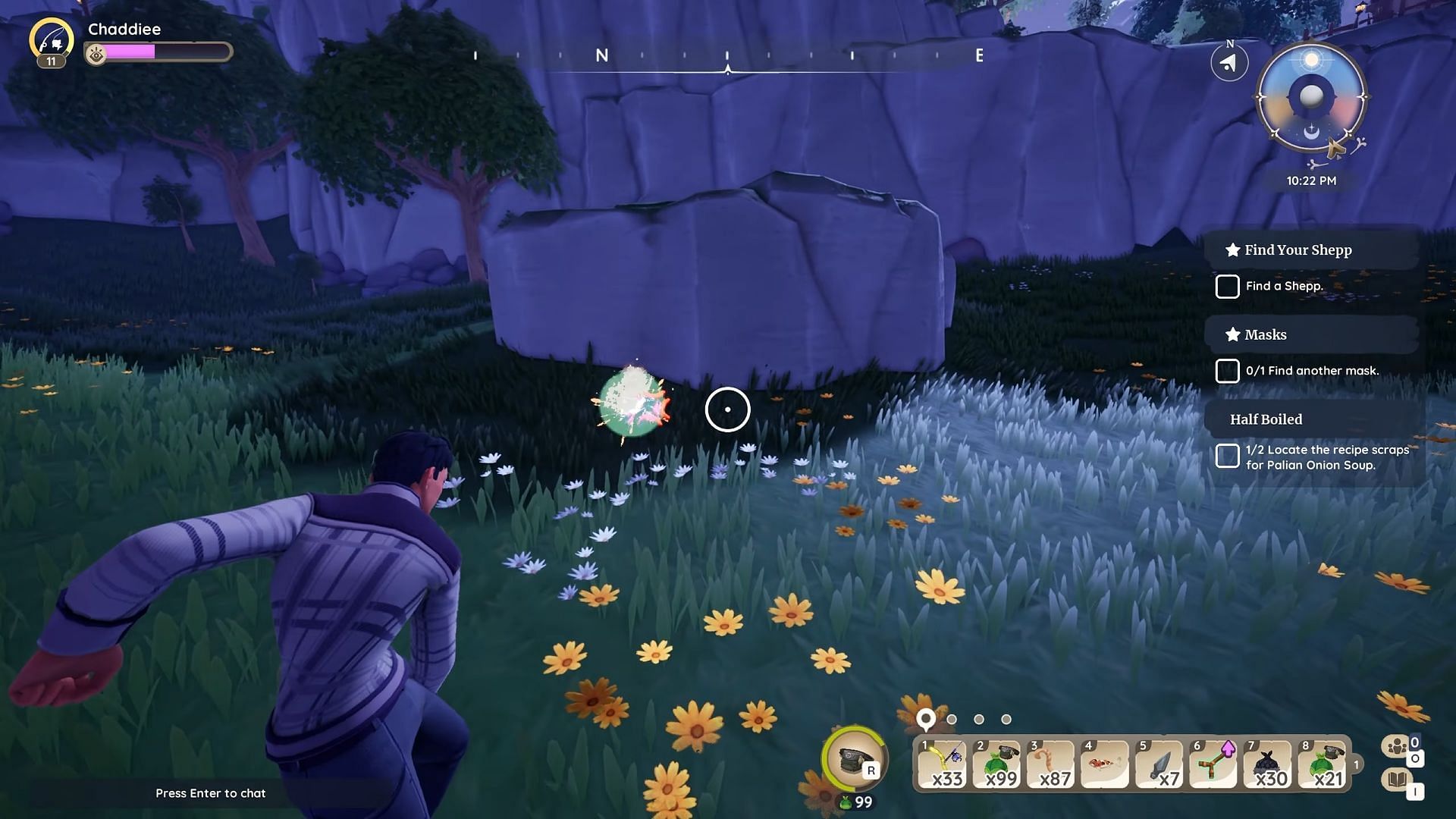 Use Sticky Smoke Bombs to improve your odds of catching it (Image via Singularity 6 Corporation | YouTube/PlayWithChad)